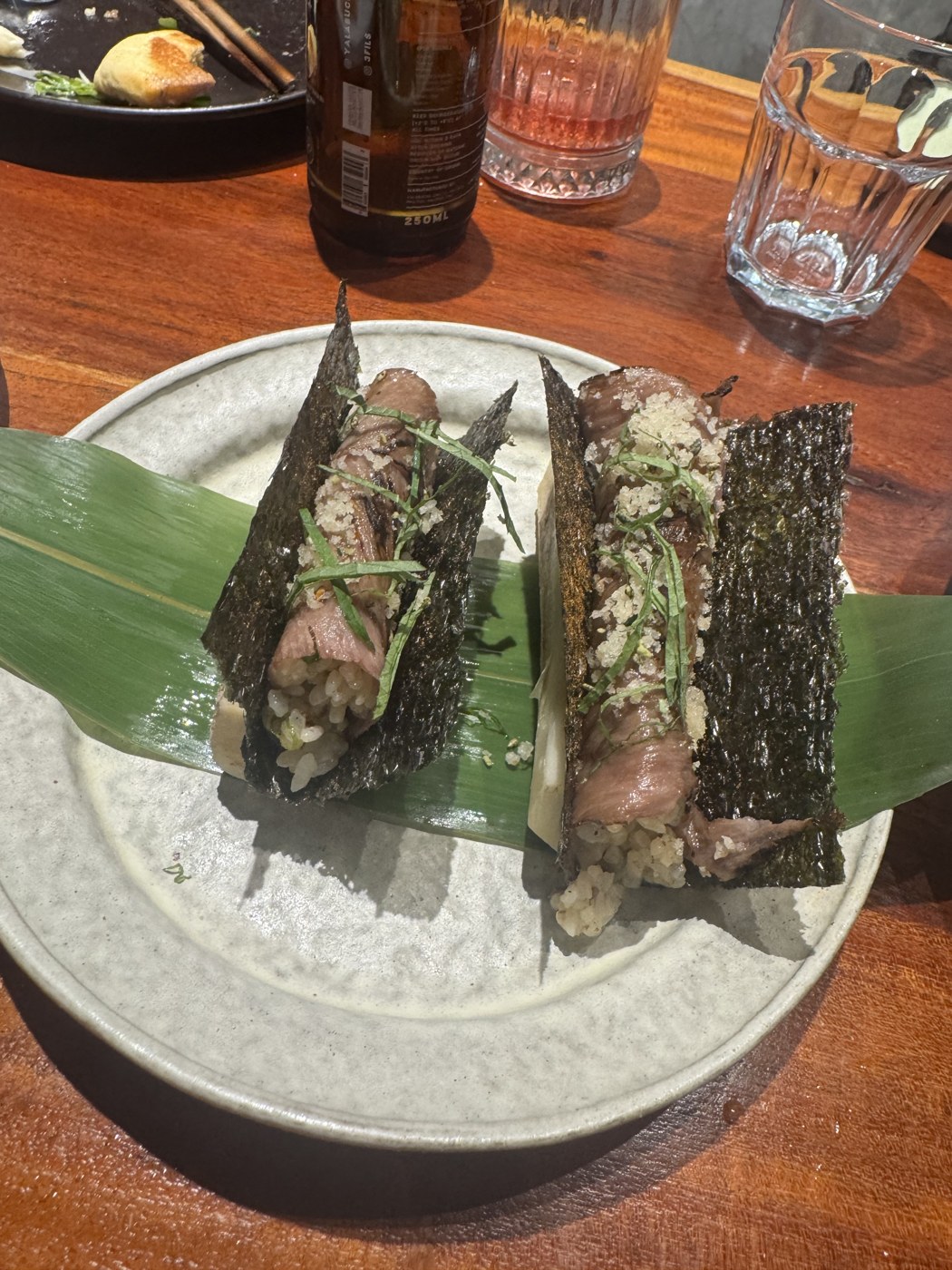 Wagyu marrow handroll