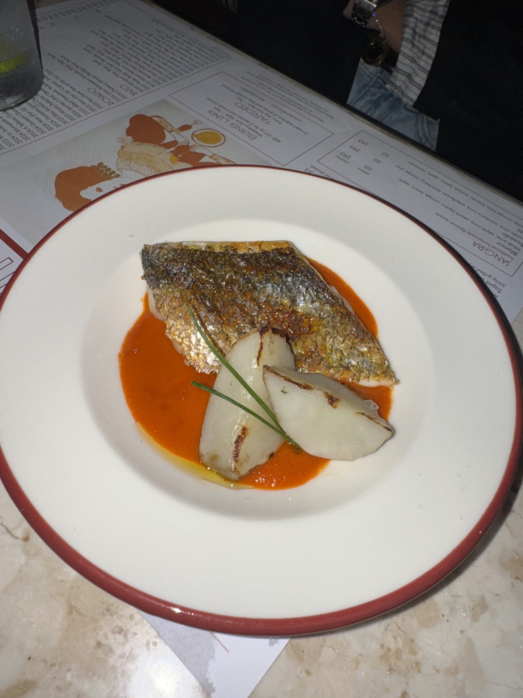 Sea bass & piquillo pepper