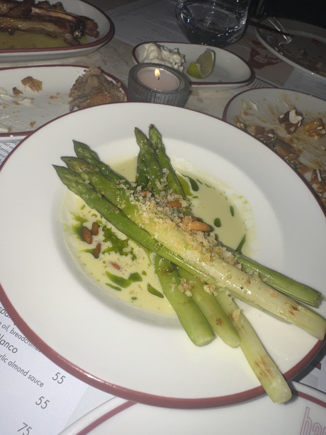 Grilled asparagus