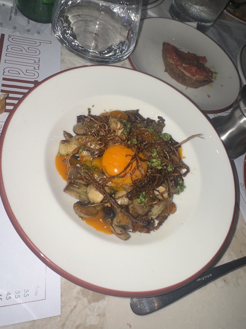 Mushroom & egg yolk