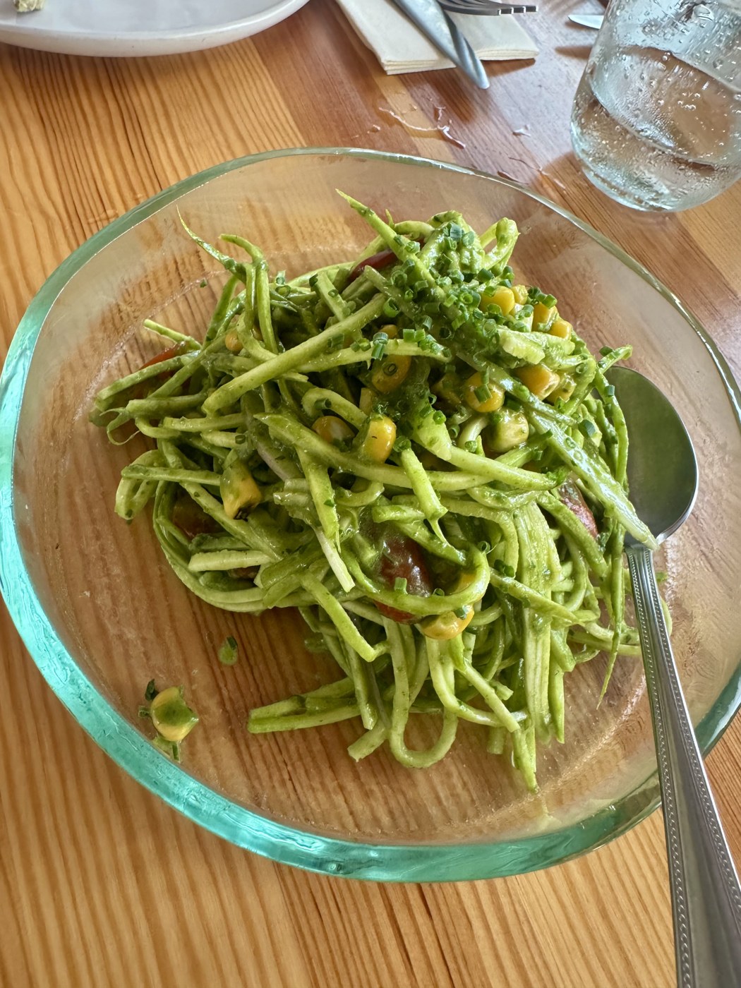 Shaved zucchini