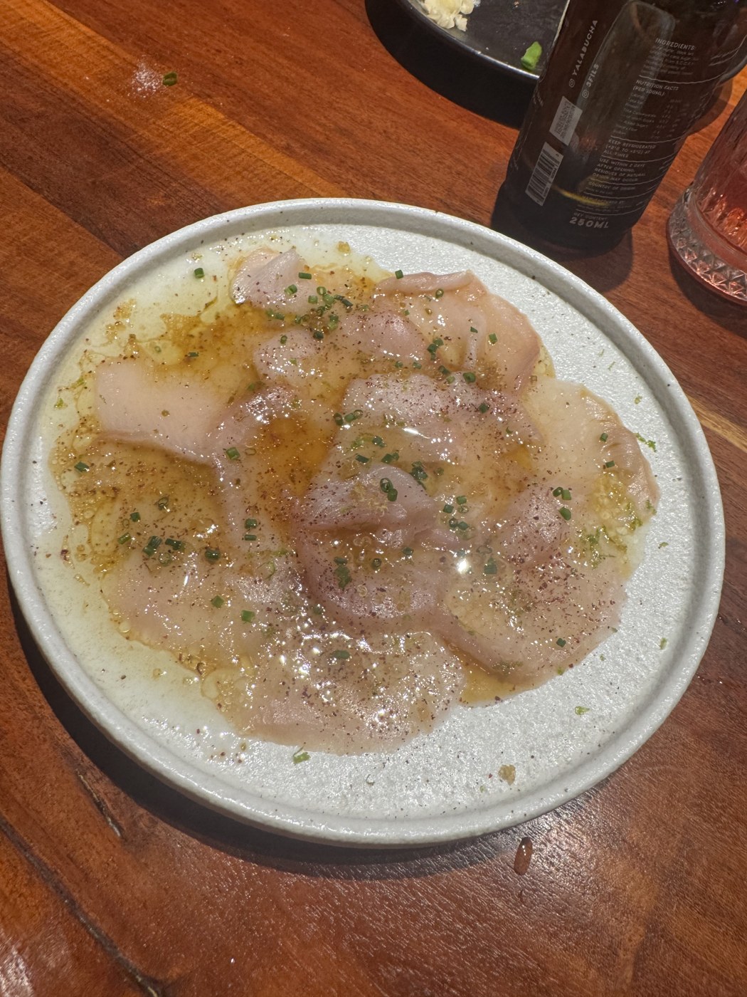 White fish carpaccio