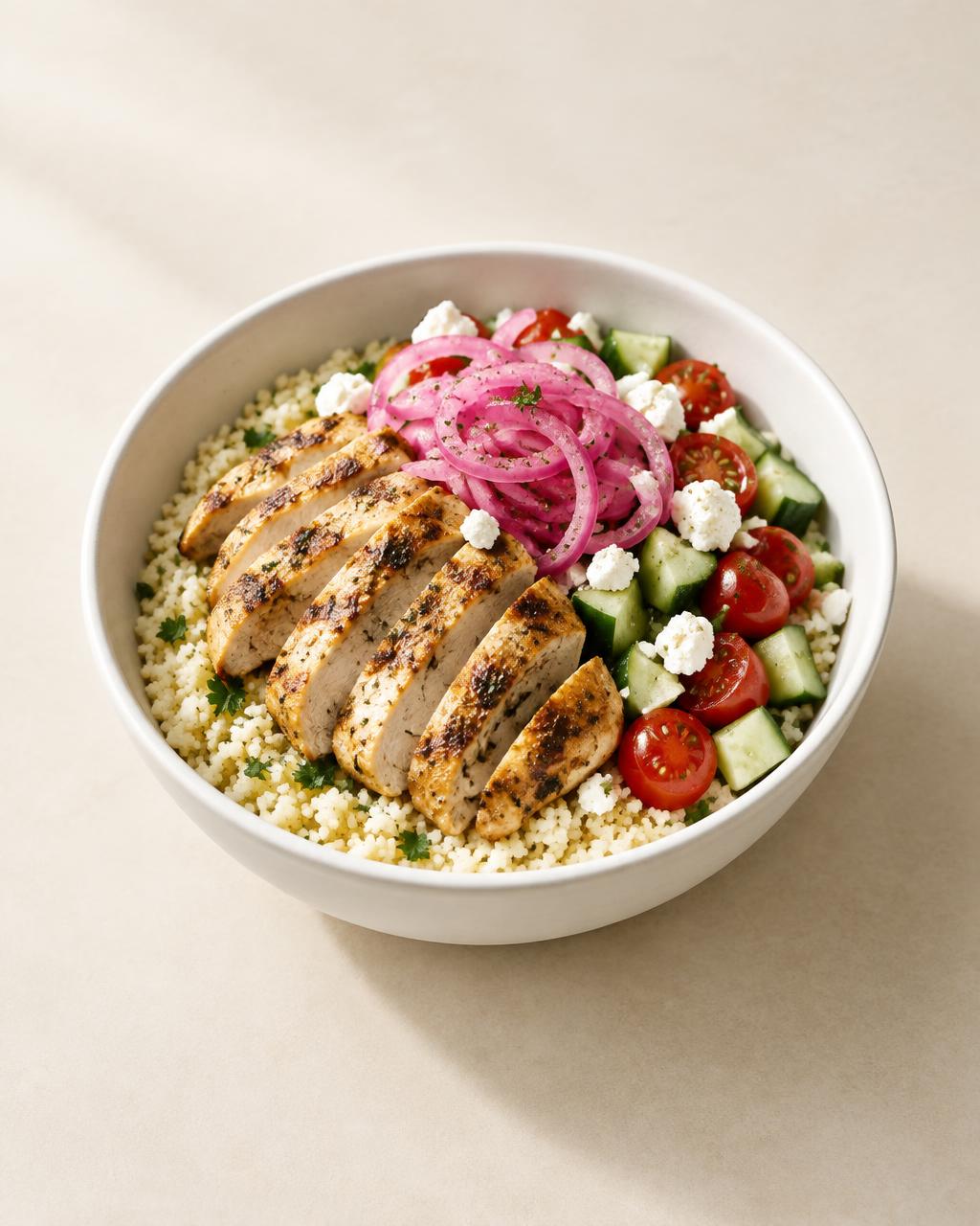 Greek chicken bowl