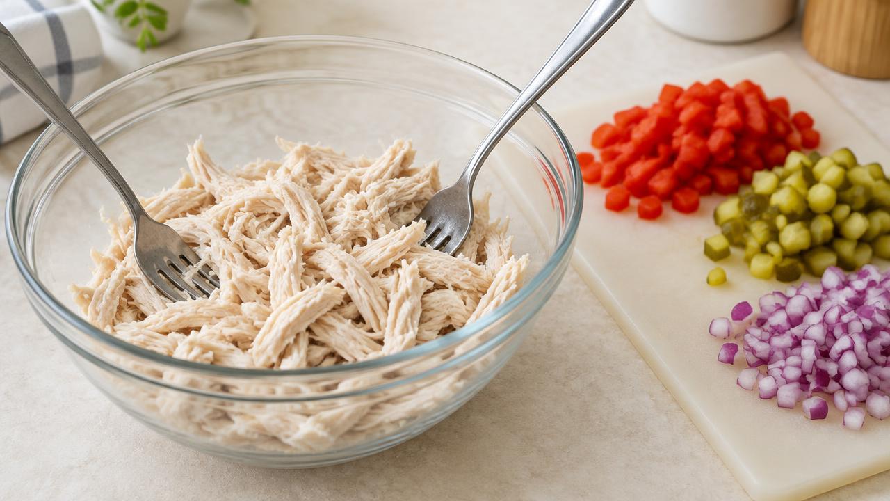 Chicken salad dip step