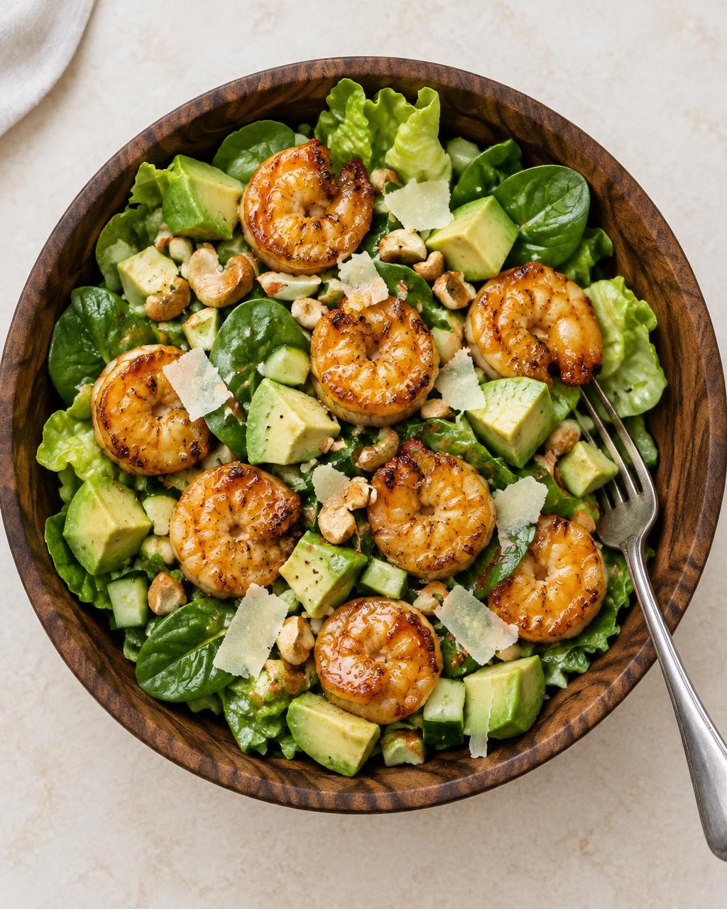 Honey shrimp salad