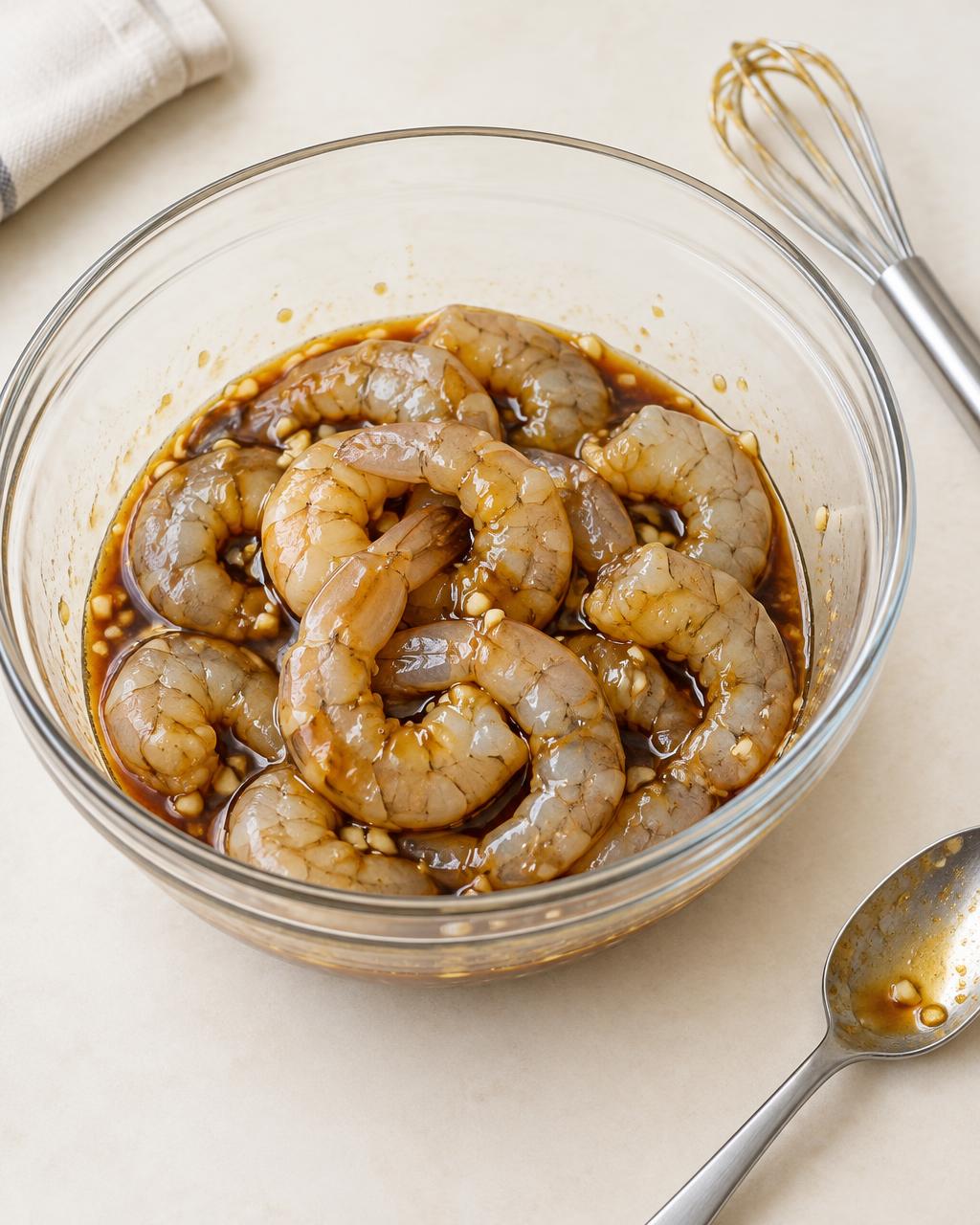 Honey shrimp salad step