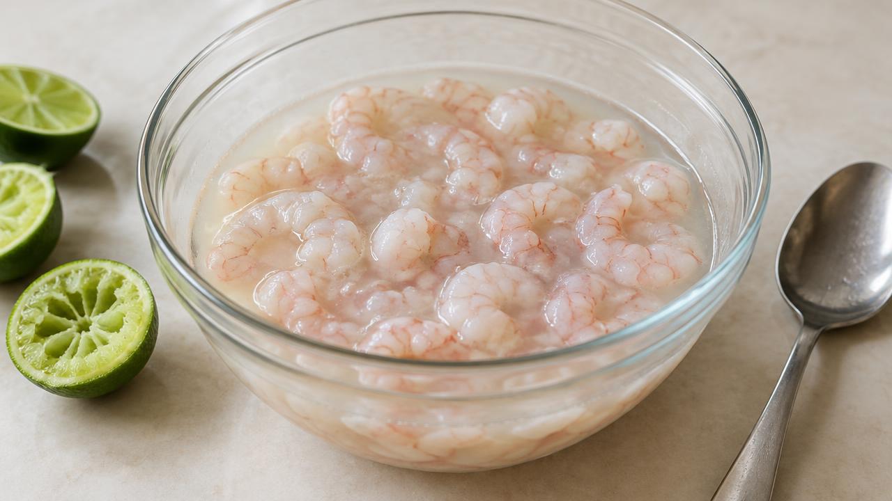 Shrimp ceviche step