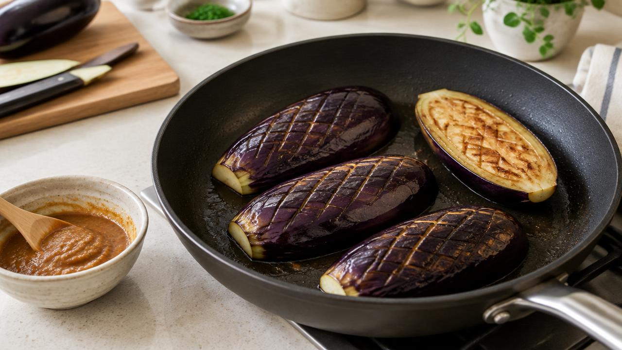 Eggplant miso step
