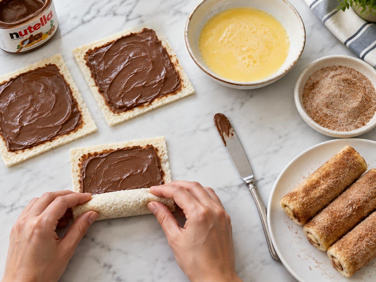 Nutella bites step