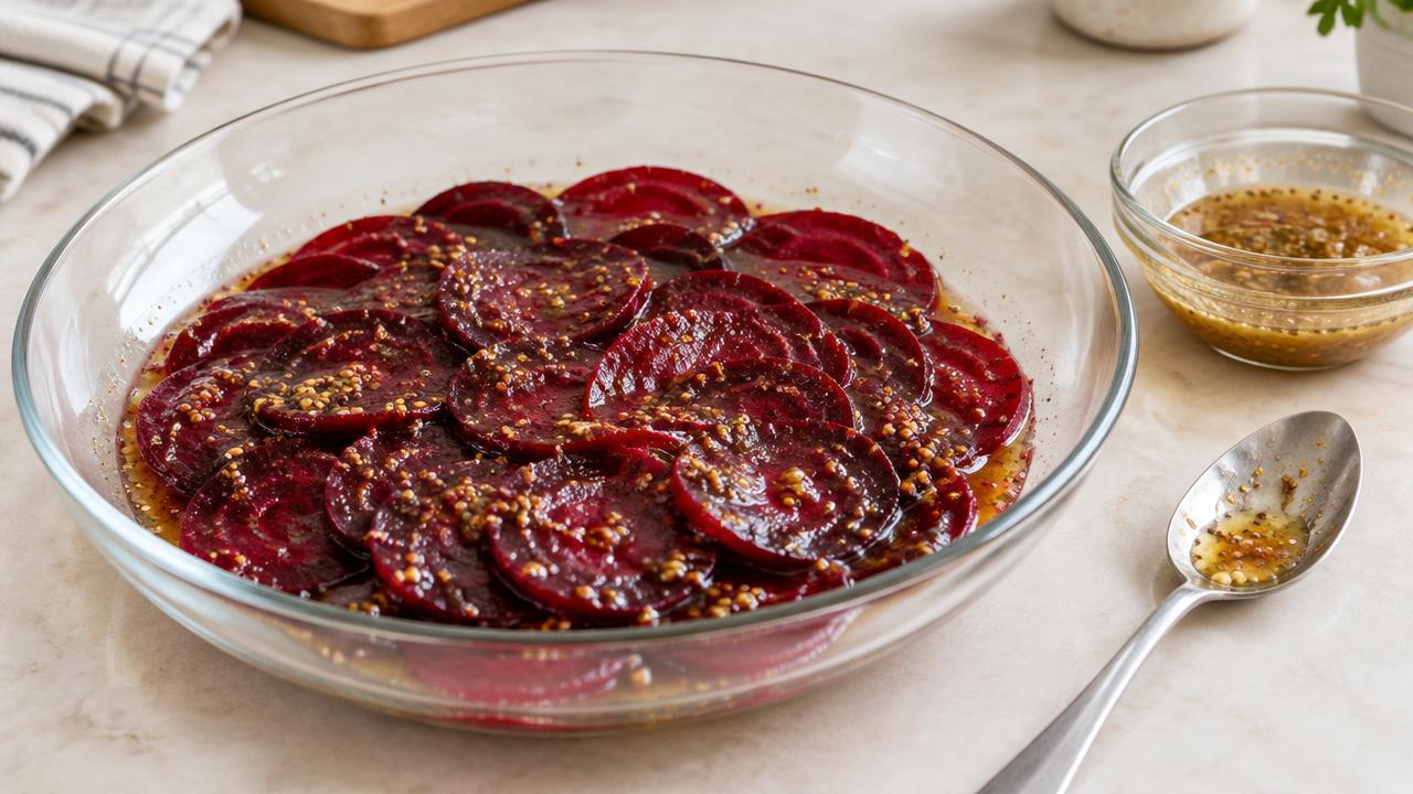 Beetroot carpaccio step