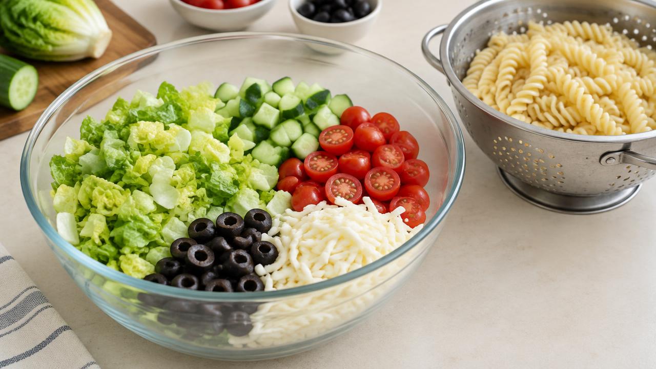 Pasta salad step