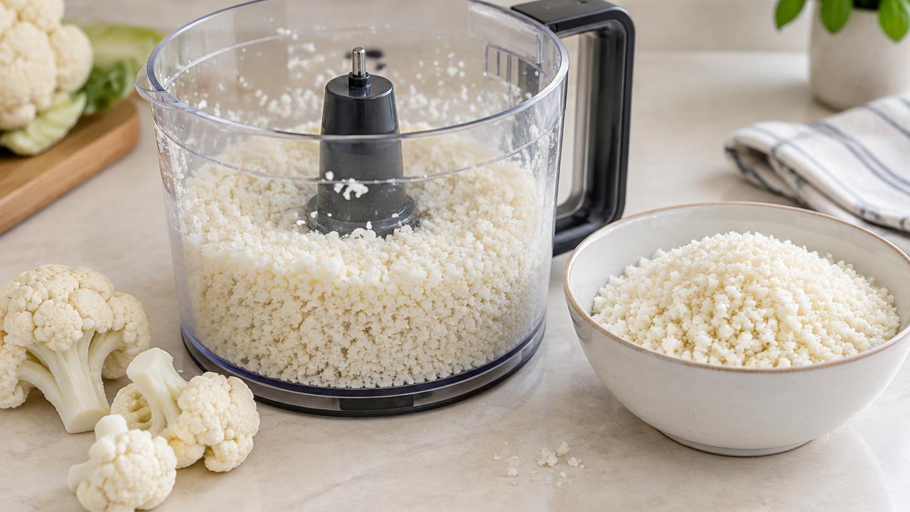 Cauliflower pizza step