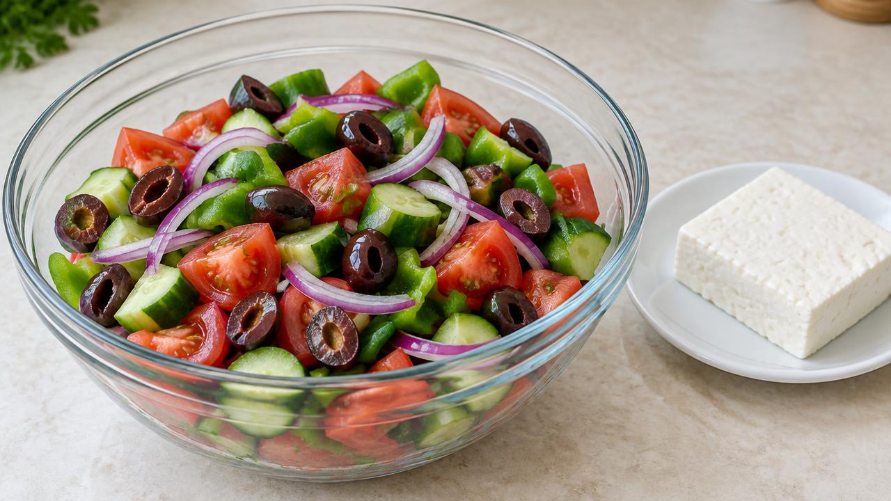 Greek salad step