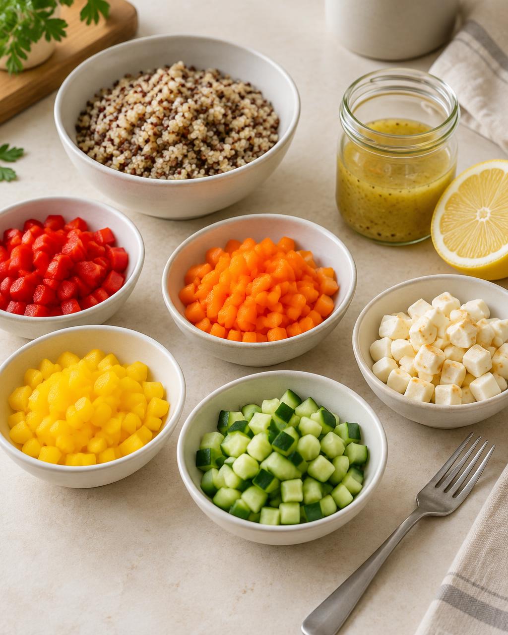 Quinoa salad step