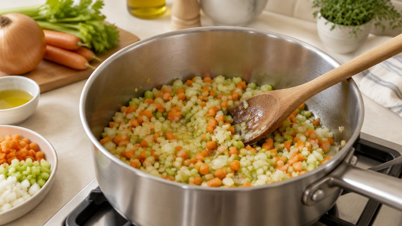 Bolognese sauce step