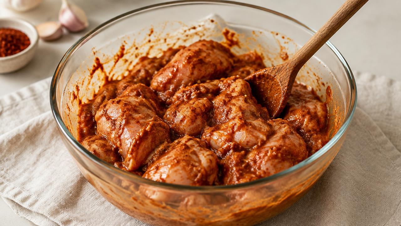 Chicken shawarma step