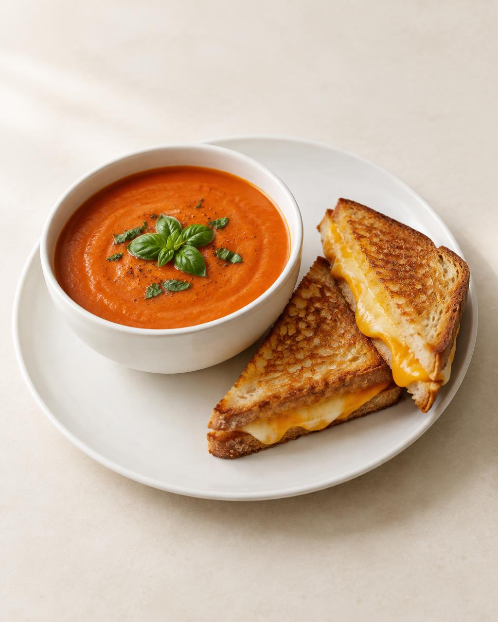 Tomato soup & grilled cheese