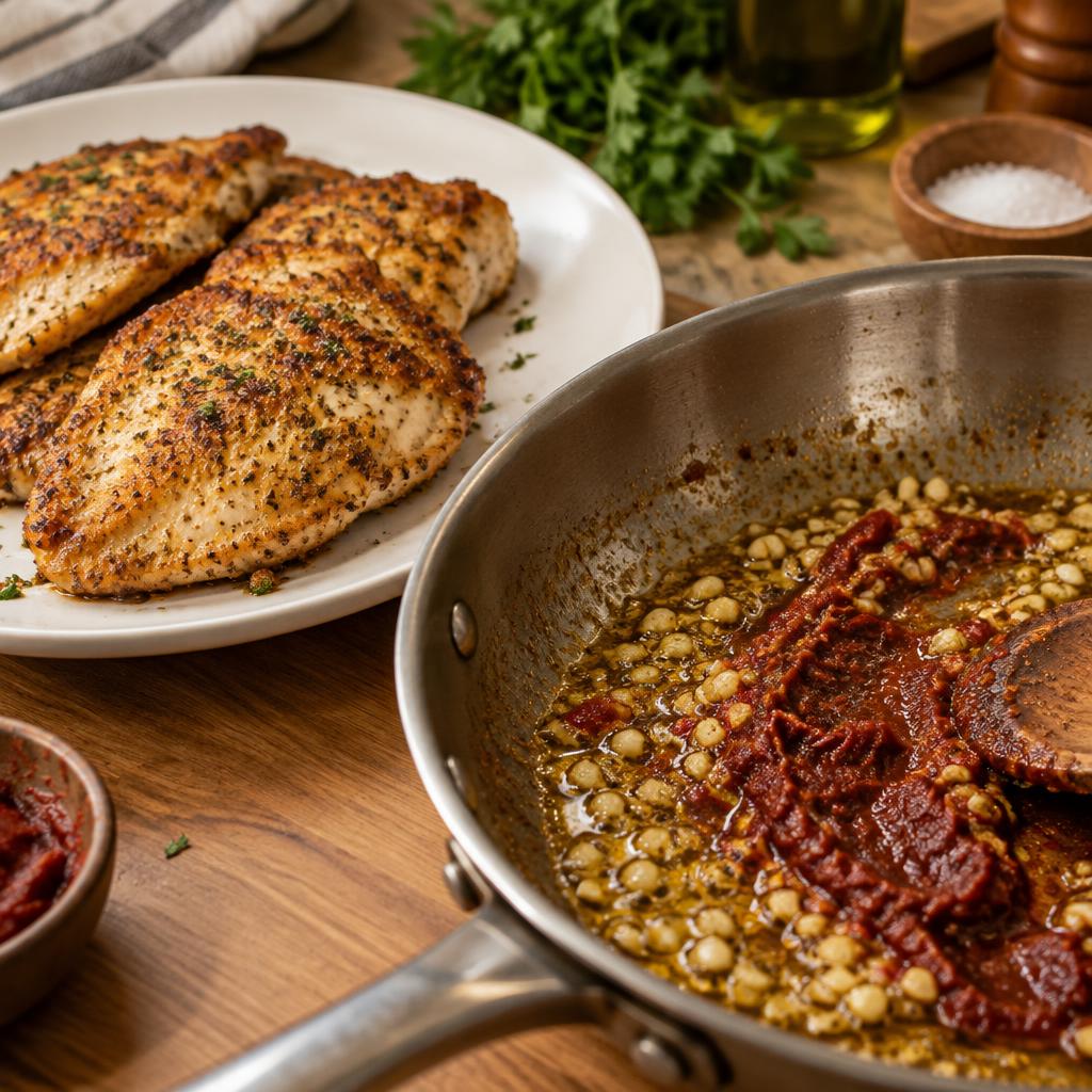 Tuscan chicken step